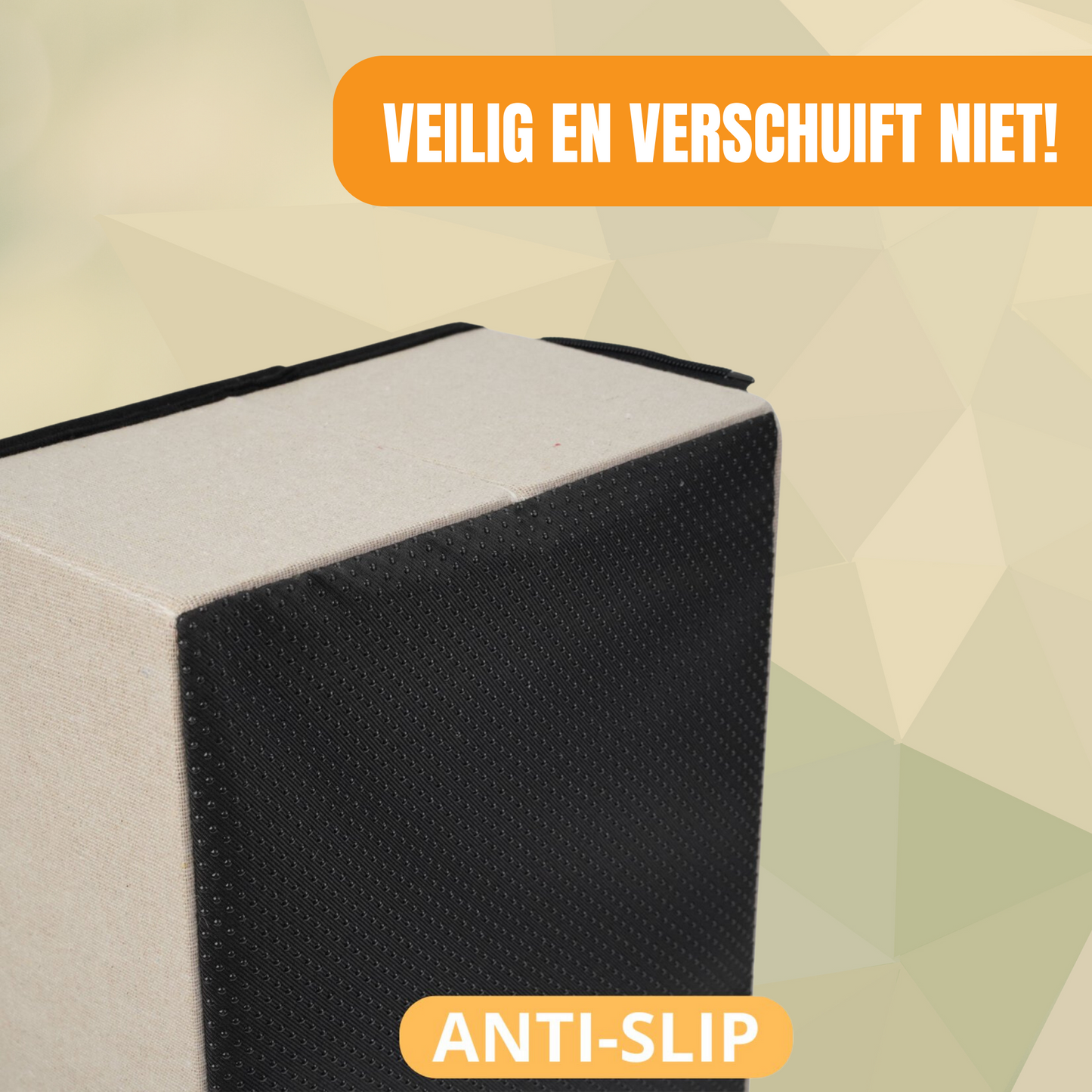 Hondentrap Stevig Model 2025 Met Opbergruimte - Trap Hond - tot 60 KG - Beige met grijs